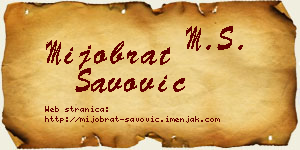 Mijobrat Savović vizit kartica